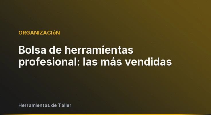 Bolsa de herramientas profesional: las más vendidas