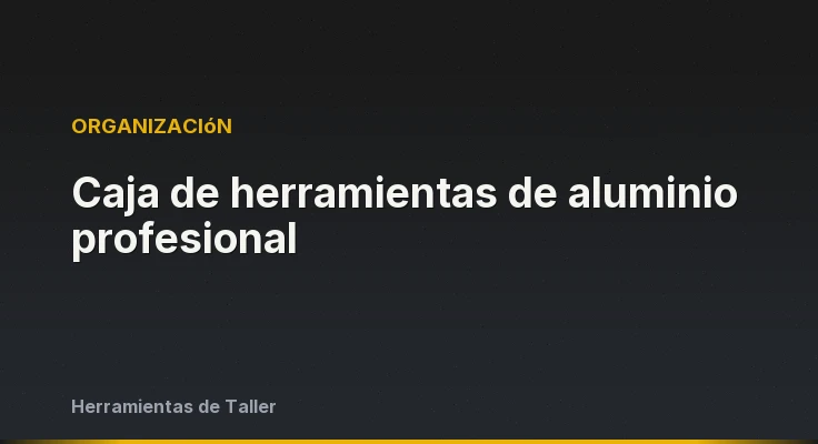 Caja de herramientas de aluminio profesional
