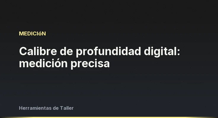 Calibre de profundidad digital: medición precisa