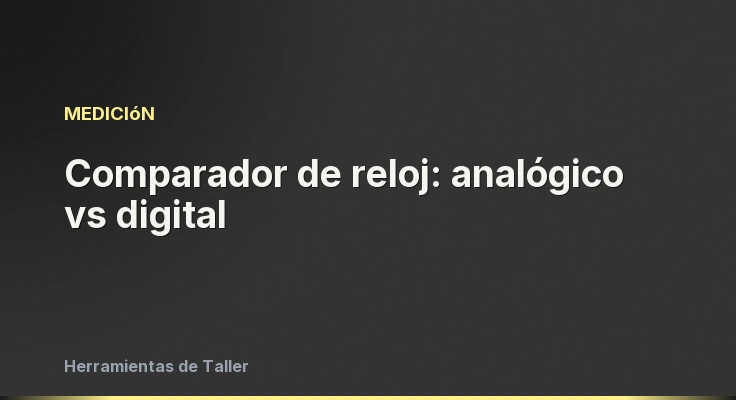Comparador de reloj: analógico vs digital