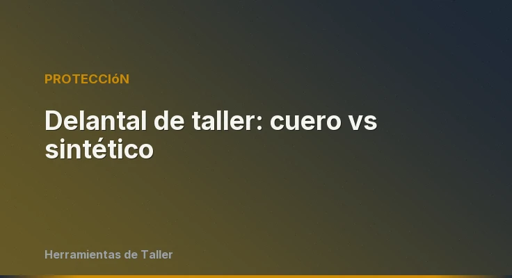 Delantal de taller: cuero vs sintético