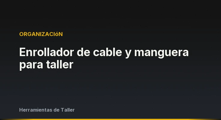 Enrollador de cable y manguera para taller