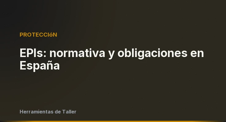 EPIs: normativa y obligaciones en España