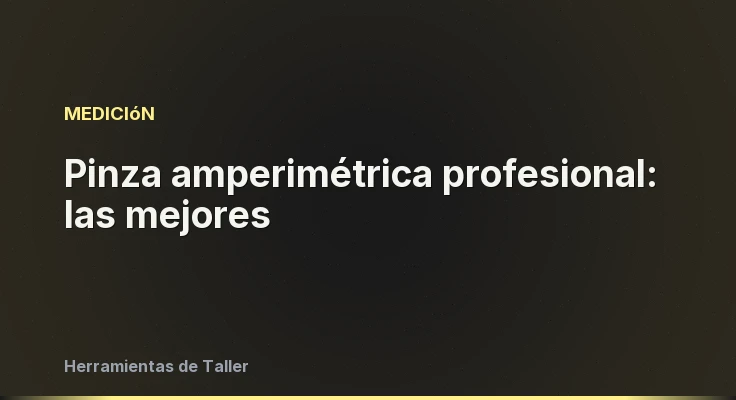 Pinza amperimétrica profesional: las mejores
